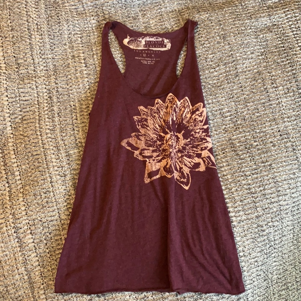 Blonde Peacock Razorback Tank Top